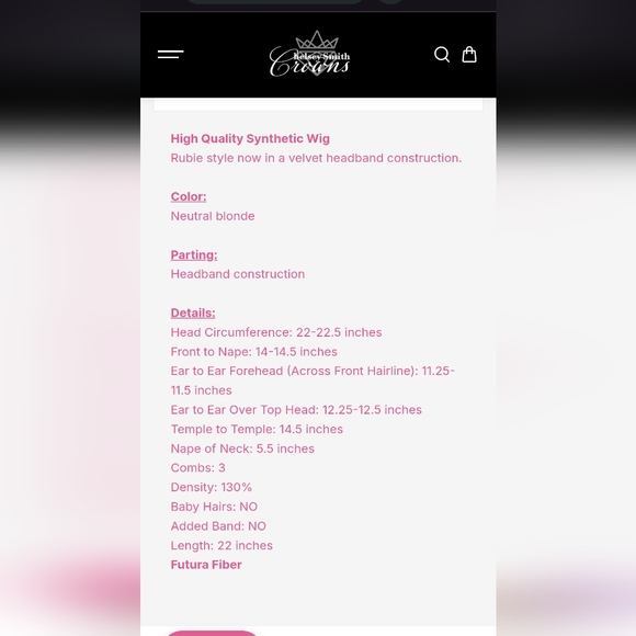 Chelsey Smith Crowns CSC Rubie Blonde Headband - Picture 4 of 4